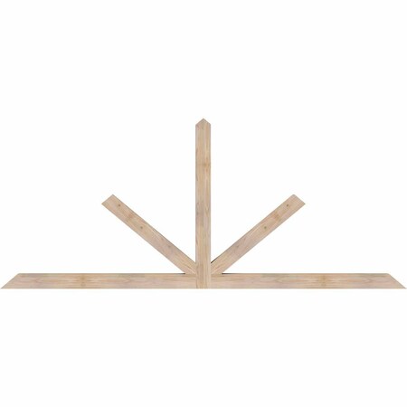Ekena Millwork Saratoga Smooth Timber Gable Bracket, Douglas Fir, 96"W x 40"H x 3 1/2"D x 3 1/2"F, 10/12 Pitch GBW096X40X0404SAR00SDF